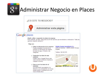 Administrar Negocio en Places
 