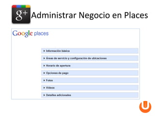 Administrar Negocio en Places
 