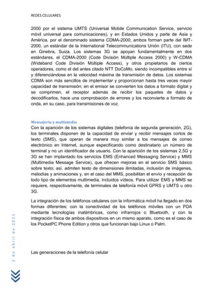 Redes telefonia celular lady