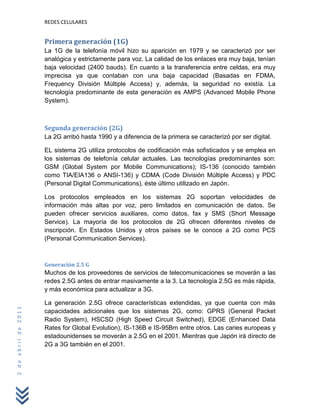 Redes telefonia celular lady