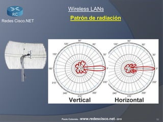 50Paulo Colomés - www.redescisco.net - 2010
Redes Cisco.NET
Wireless LANs
Patrón de radiación
 