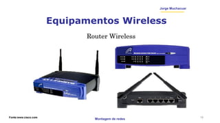Montagem de redes
Jorge Muchacuar
Equipamentos Wireless
19
 