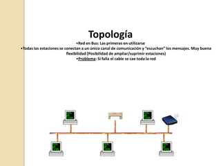 TopologíaRed en Bus: Las primeras en utilizarse 