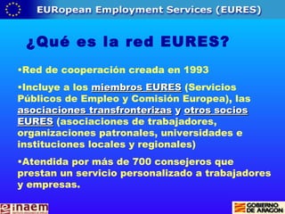 ¿Qué es la red EURES? ,[object Object],[object Object],[object Object]