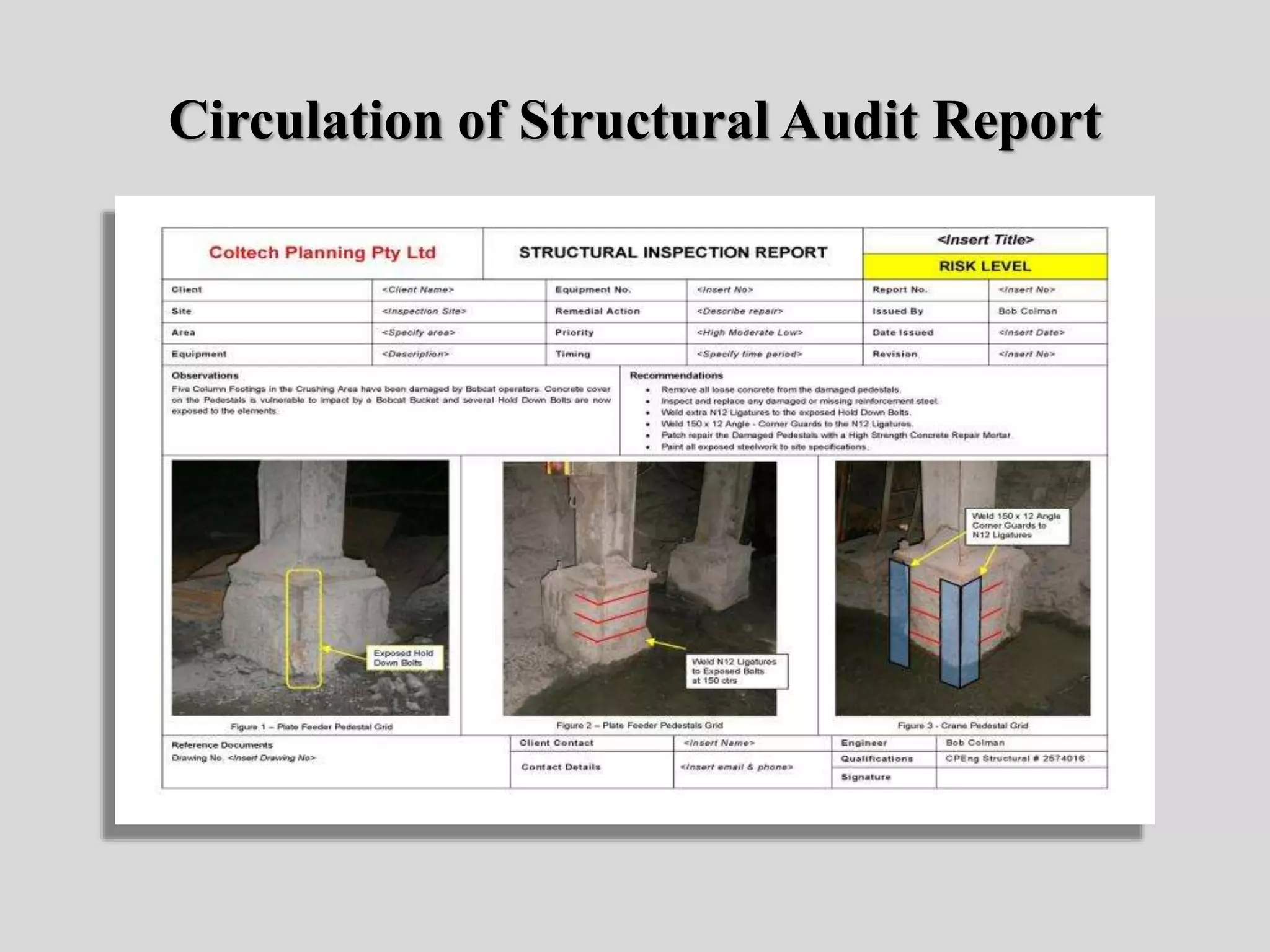 Circulation of Structural Audit Report
 