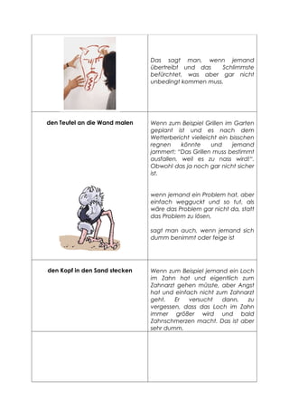 Das sagt man, wenn jemand
                               übertreibt und das   Schlimmste
                               be...