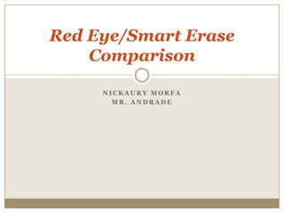 Red Eye/Smart Erase
Comparison
NICKAURY MORFA
MR. ANDRADE