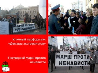 Уличный перформанс «Демарш экстремистов» Ежегодный марш против ненависти 