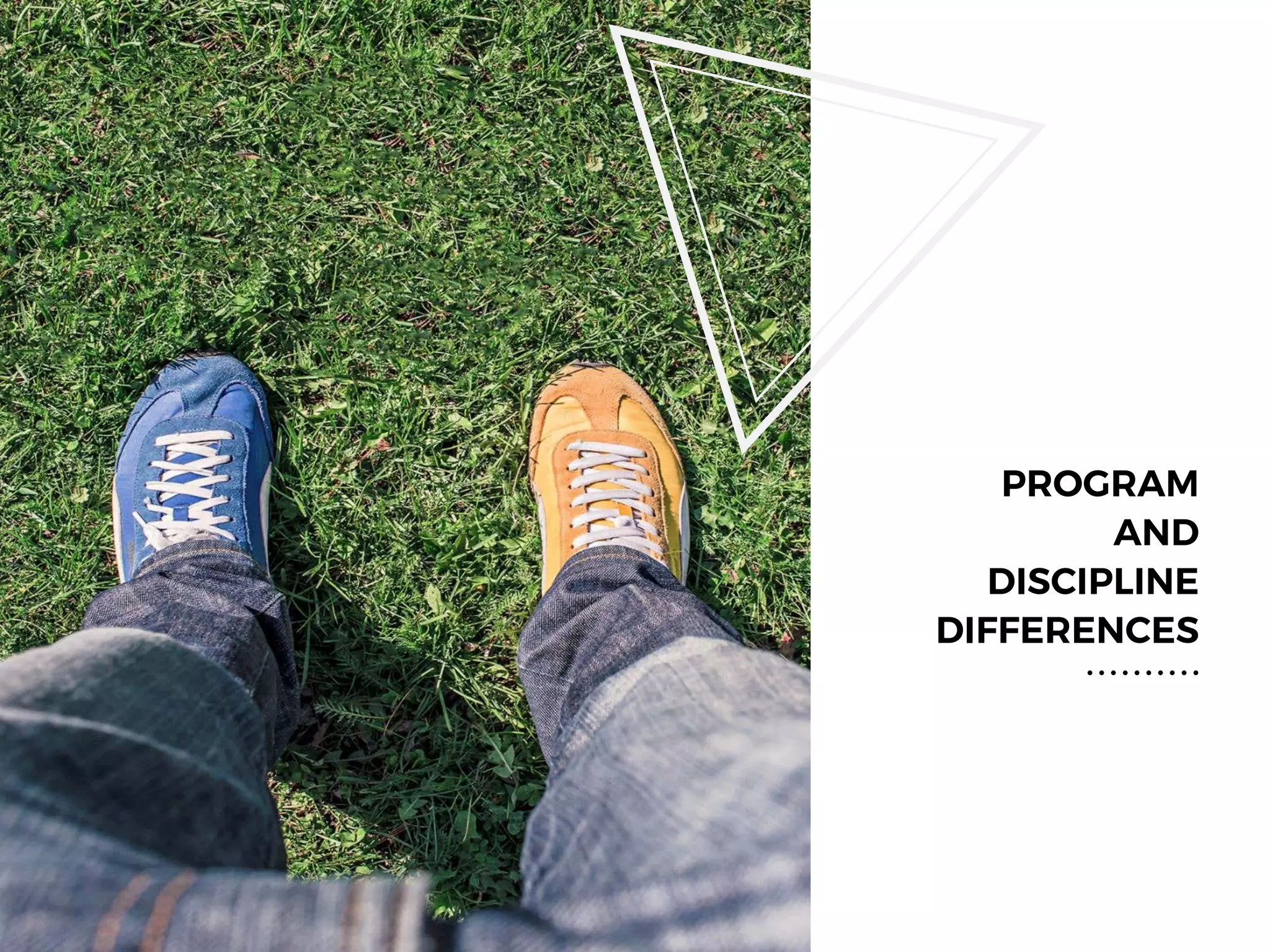 PROGRAM
AND
DISCIPLINE
DIFFERENCES
 