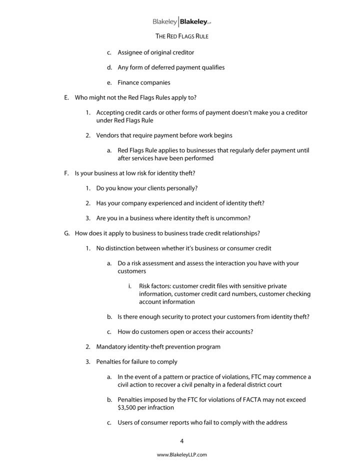 Red Flags Rules Handout