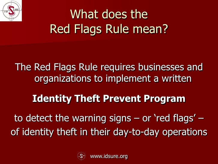 Red Flags Rule General