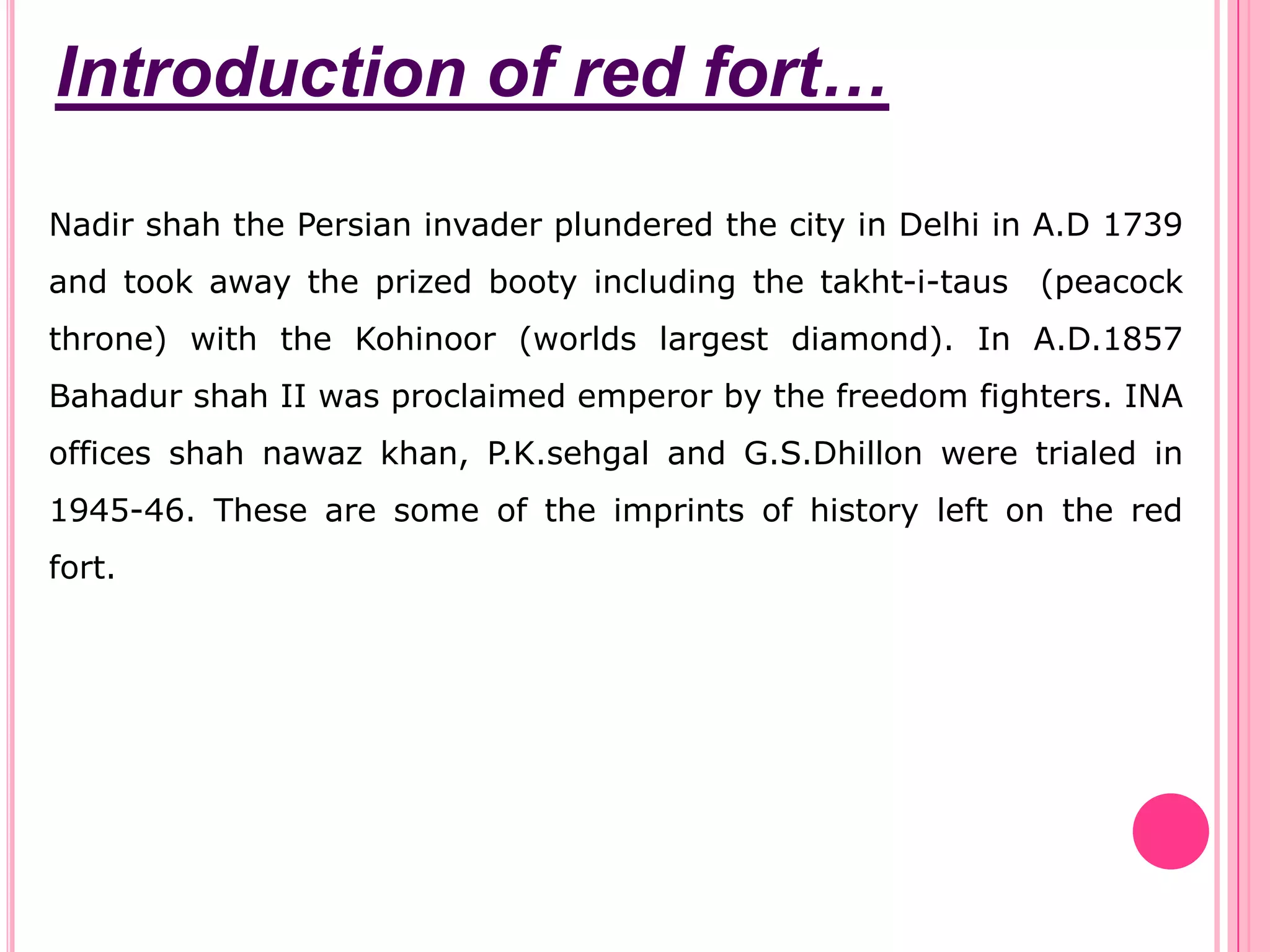 Red Fort Files Red fort ppt | PPTX