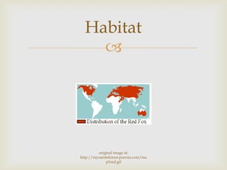 
Habitat
original image at:
http://mynarskiforest.purrsia.com/ma
p1red.gif
 