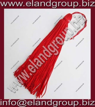 Red graduation cap tassel