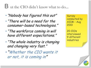 B ut the CIO didn’t know what to do…“Nobody has figured this out”
