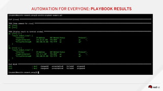 AUTOMATION FOR EVERYONE: PLAYBOOK RESULTS
 