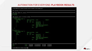 AUTOMATION FOR EVERYONE: PLAYBOOK RESULTS
 