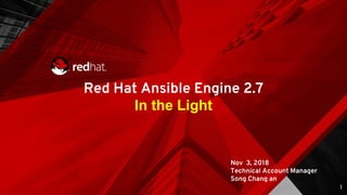 Red Hat Ansible Engine 2.7
In the Light
1
Nov 3, 2018
Technical Account Manager
Song Chang an
 