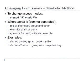 Unix Modes Rwx Red hat linux essentials | PPTX