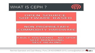 Red Hat Openstack and Ceph Meetup, Pune | 28 NOVEMBER 2015 | vumrao@redhat.com
 