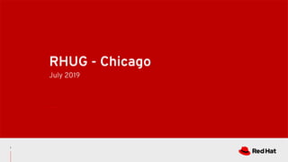 July 2019
RHUG - Chicago
1
 