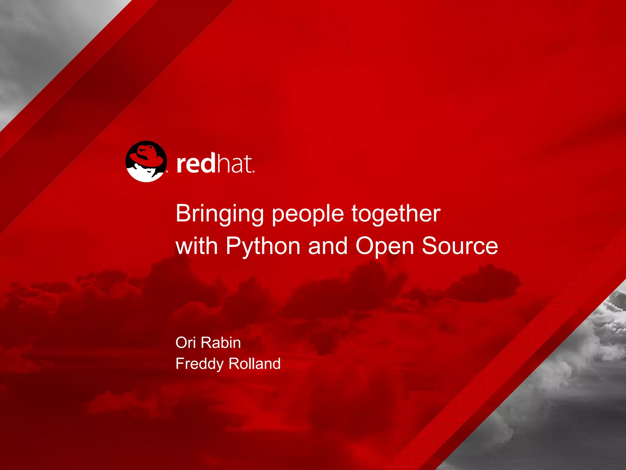 Bringing people together with Python and Open Source | PPT