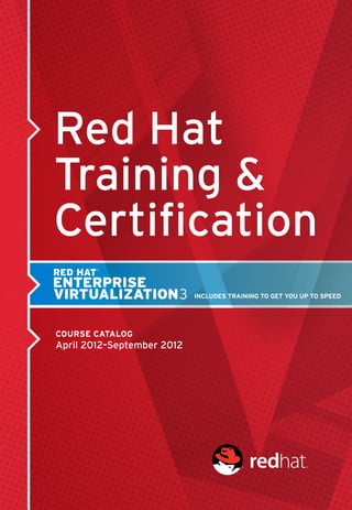 Red Hat
Training &
Certification
                            INCLUDES training to get you up to speed




Course Catalog
April 2012–September 2012
 