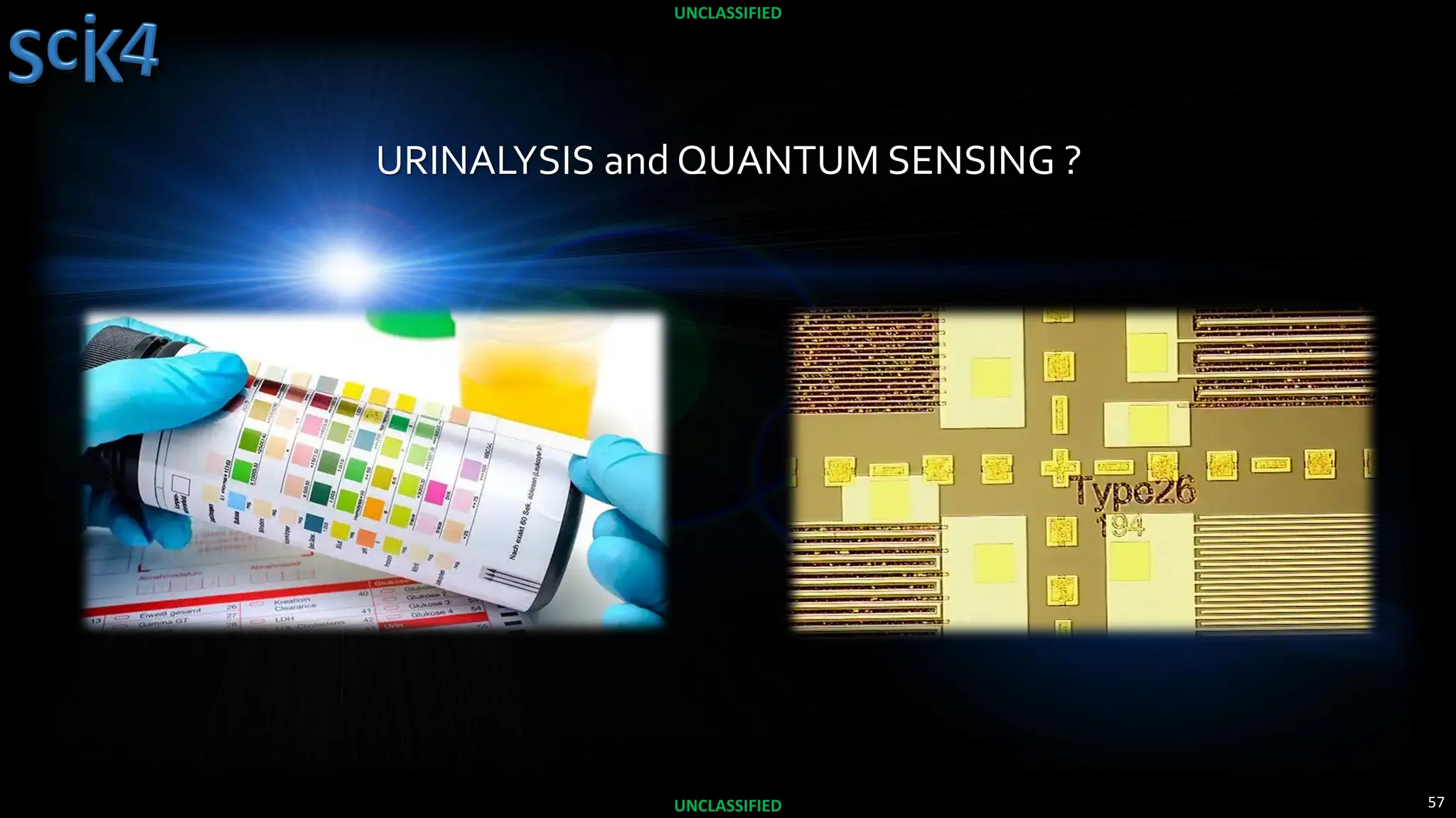 57
UNCLASSIFIED
UNCLASSIFIED
URINALYSIS and QUANTUM SENSING ?
 