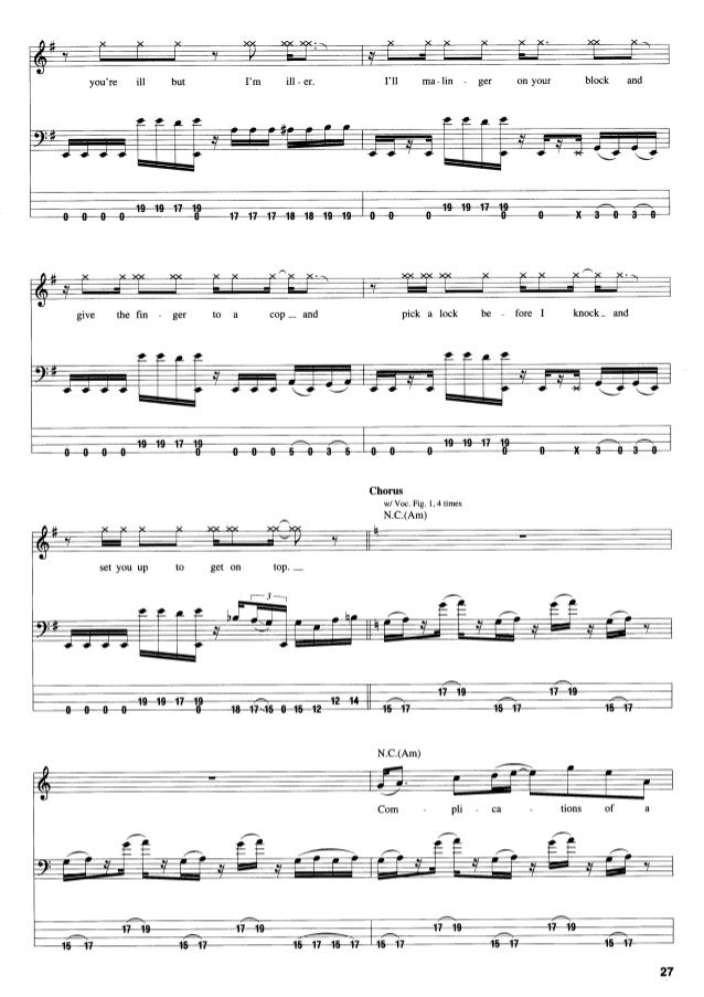 Red hot chili peppers songbook of californication (bass)