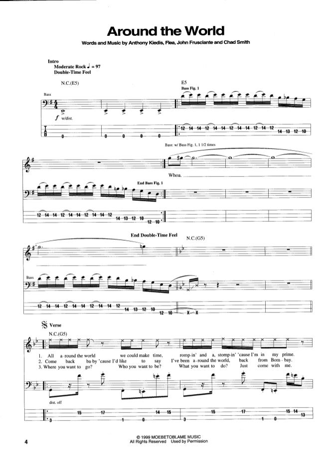 Red Hot Chili Peppers Songbook Of Californication Bass Red Hot Chili Peppers Songbook Of Californication Bass