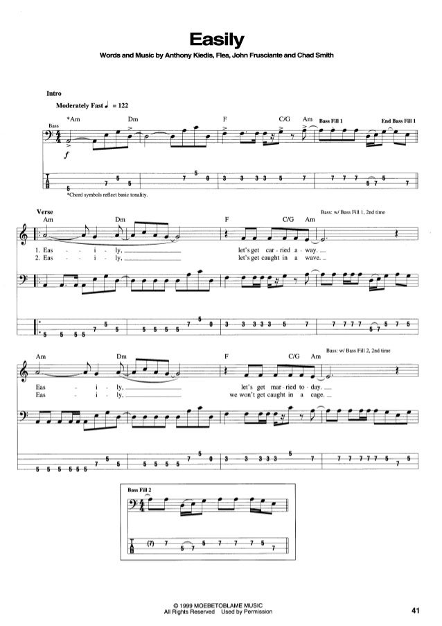 Red Hot Chili Peppers Songbook Of Californication Bass