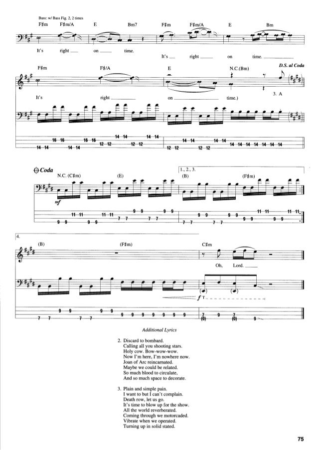 Red Hot Chili Peppers Songbook Of Californication Bass Red Hot Chili Peppers Songbook Of Californication Bass