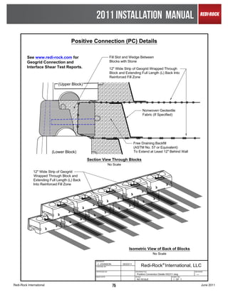 2011 INSTALLATION MANUAL




Redi-Rock International      75                      June 2011
 