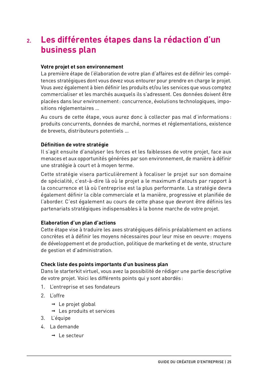 Rediger un business plan