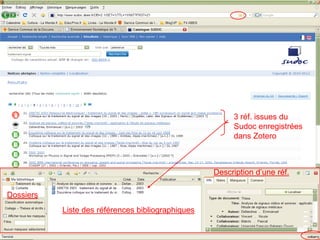  forum, message.Documents entiers(version papier)ouvrage NOM AUTEUR, Prénom. Titre de l’ouvrage. Edition. Année de publication.ISBN.		si + de 3 auteurs, citez les 3 premiers + « et al. »		si auteurs moraux, collectivités ou éditeurs scientifiques = auteursExemples :MANGUEL, Alberto. La bibliothèque, la nuit. 2006. ISBN 2-7427-6316-3.DANAILA, Ionut, JOLY, Pascal, KABER, Sidi Mahmoud « et al. ». Introductionau calcul scientifique par la pratique. 2005. ISBN 978-210-0487097.ASSOCIATION DES BIBLIOTHECAIRES FRANCAIS. Le métier debibliothécaire. 2007. ISBN 978-2-7654-0957-1.En italique