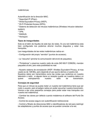 REDES INALAMBRICAS