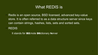 Why Redis Nosql An Introduction to REDIS NoSQL database | ODP