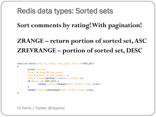 Redis/Lessons learned