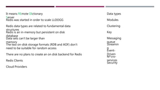 Redis 101 - INTRO | PPT