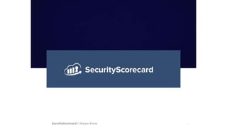 What CTOs Need to Know About Security
SecurityScorecard | Always Know 1
 