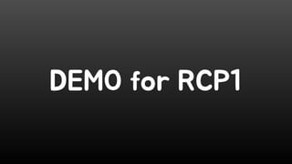 DEMO for RCP1
 