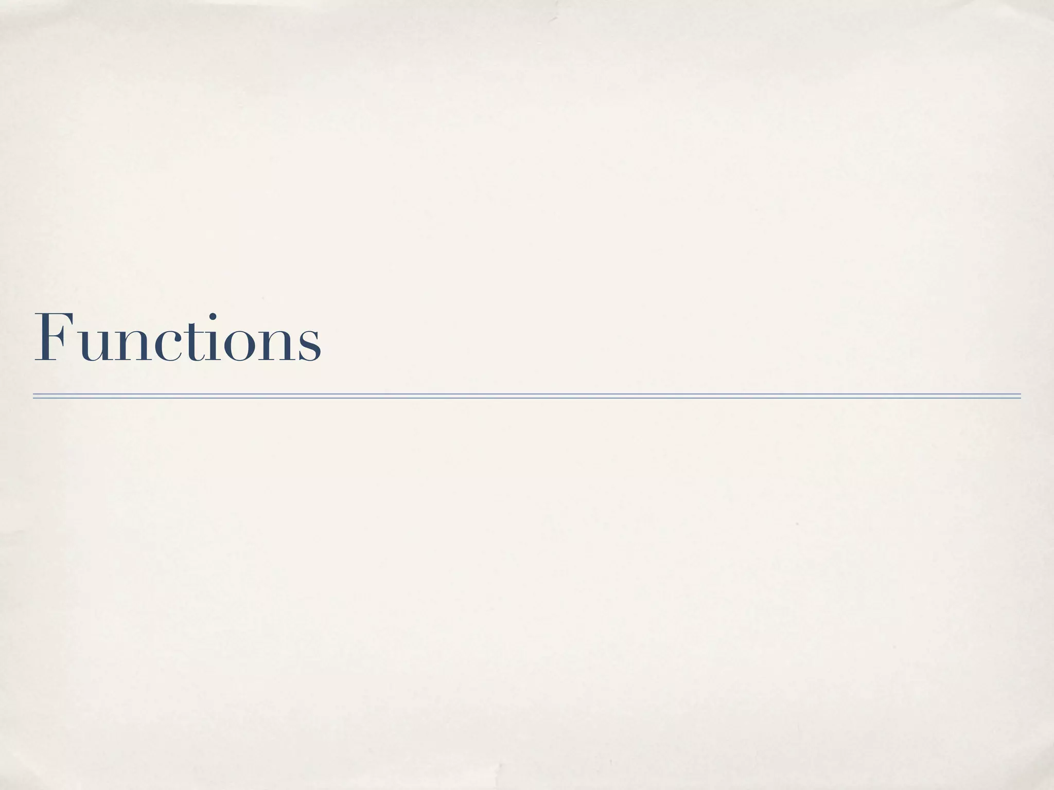 Functions 