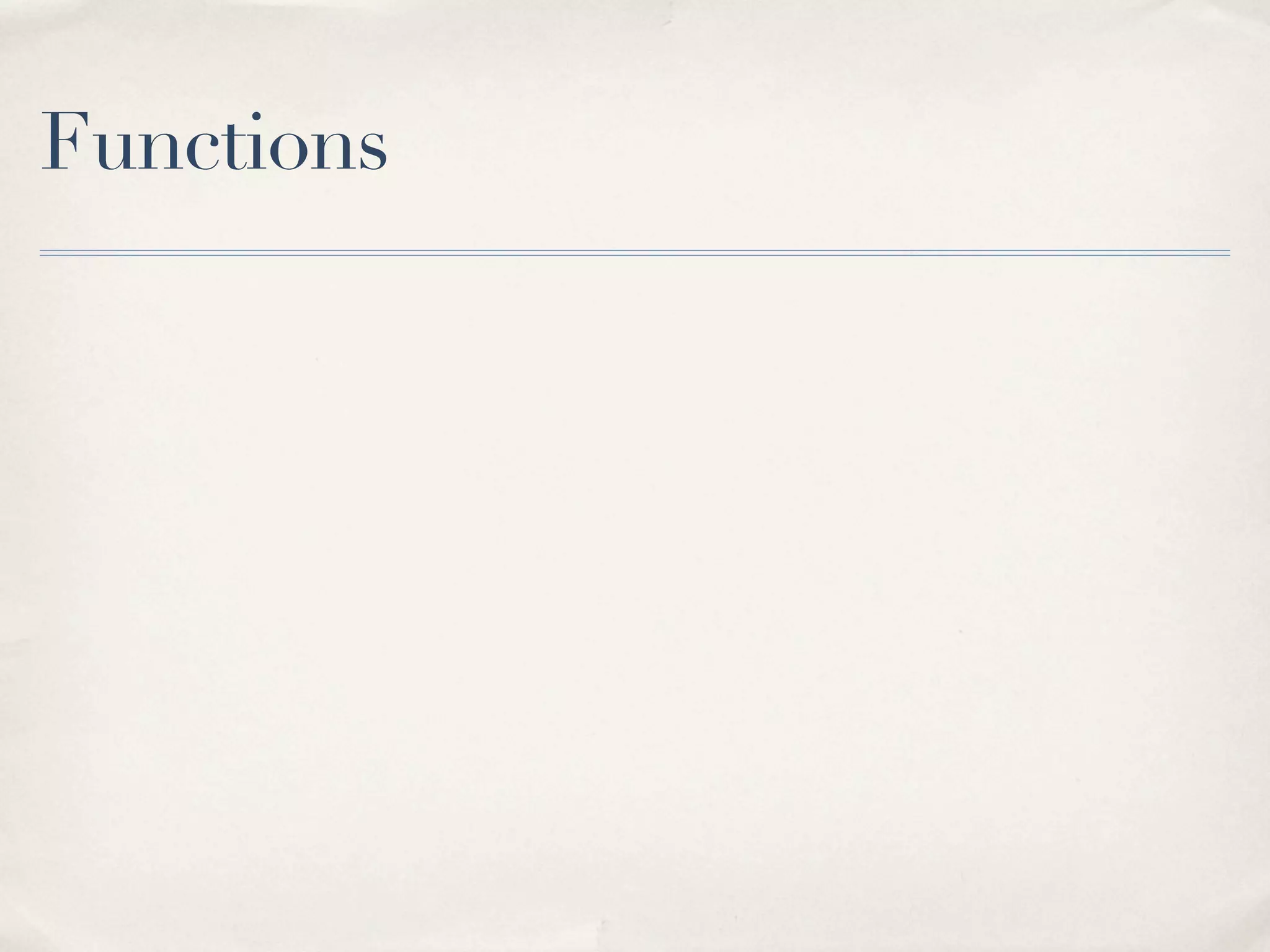 Functions 