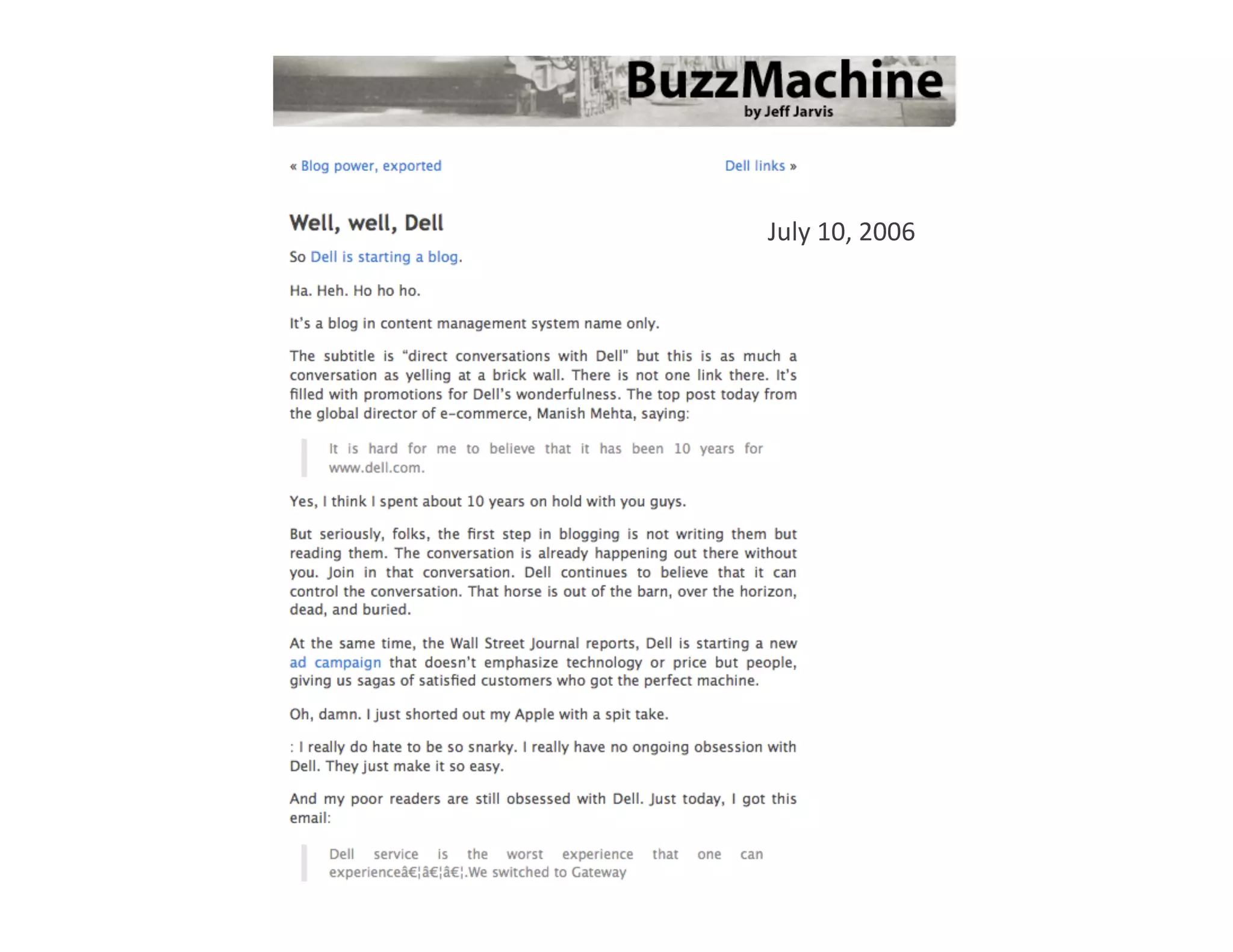 July	
  10,	
  2006	
  
 