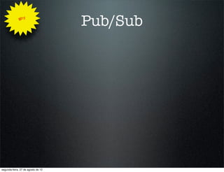 Why
                                    Pub/Sub




segunda-feira, 27 de agosto de 12
 