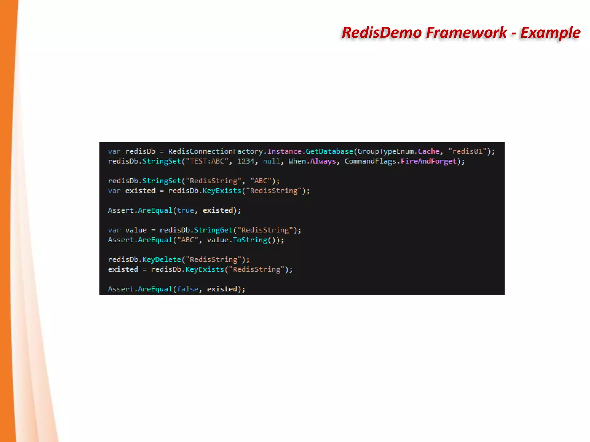 RedisDemo Framework - Example
 