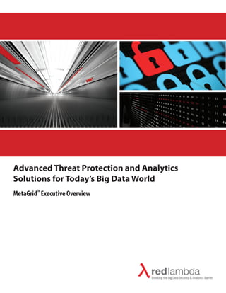 Advanced Threat Protection and Analytics 
Solutions for Today’s Big Data World 
MetaGrid Executive Overview TM 
 