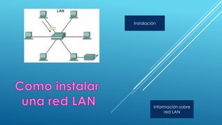 Instalación
Información sobre
red LAN
 