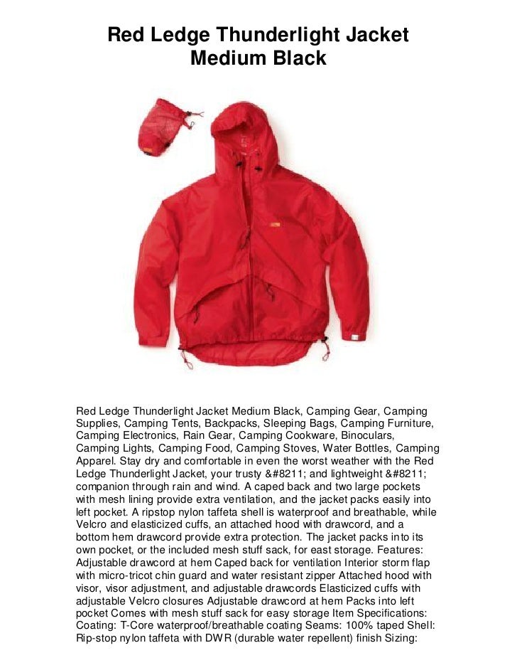 red ledge rain gear reviews