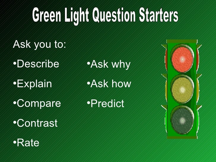 Red light green light questions